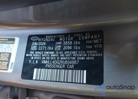 2024 Hyundai Elantra Se from USA, damaged, VIN KMHLL4DG2RU834887